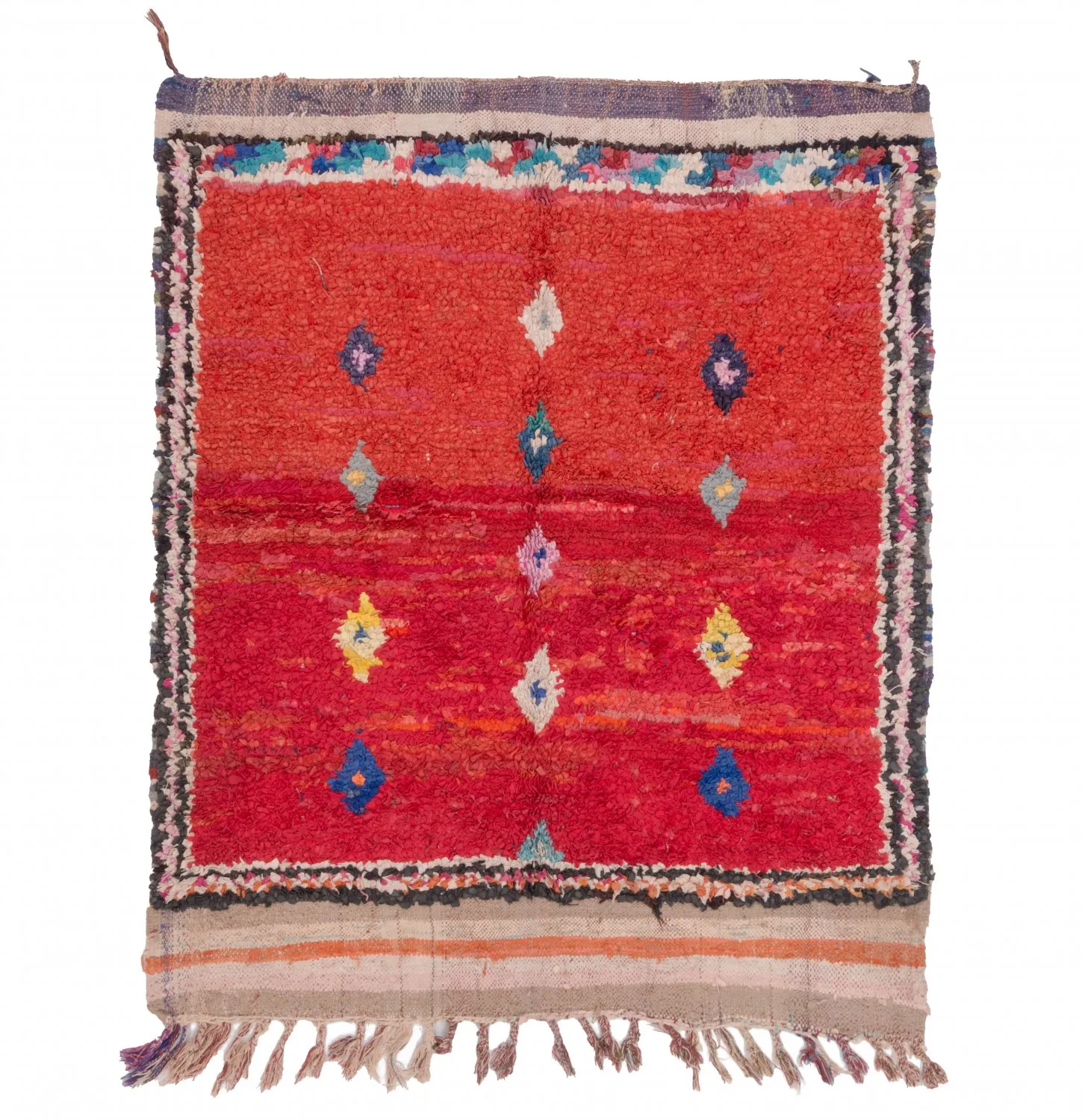 Tapis Marocain Berbère Boucherouite 170 x 135 cm