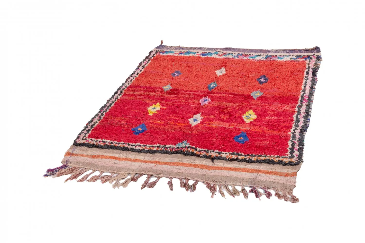 Tapis Marocain Berbère Boucherouite 170 x 135 cm