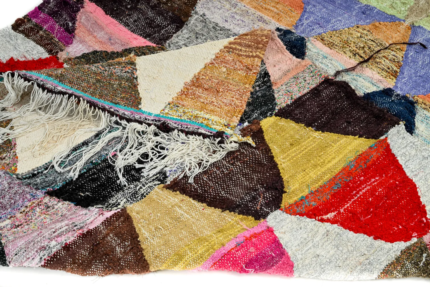 Tapis berbère marocain Boucherouite 145 x 270 cm