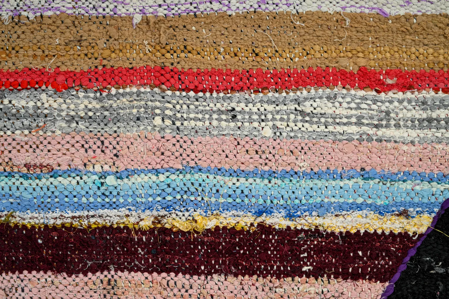 Tapis berbère marocain Boucherouite 125 x 230 cm