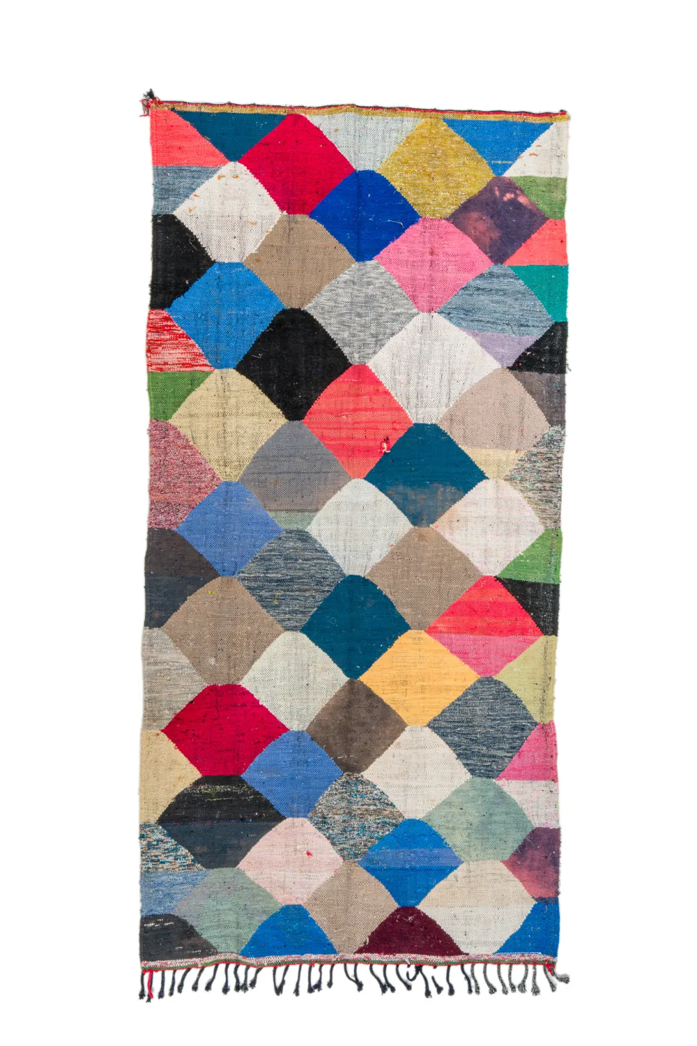 Tapis berbère marocain Boucherouite 145 x 300 cm