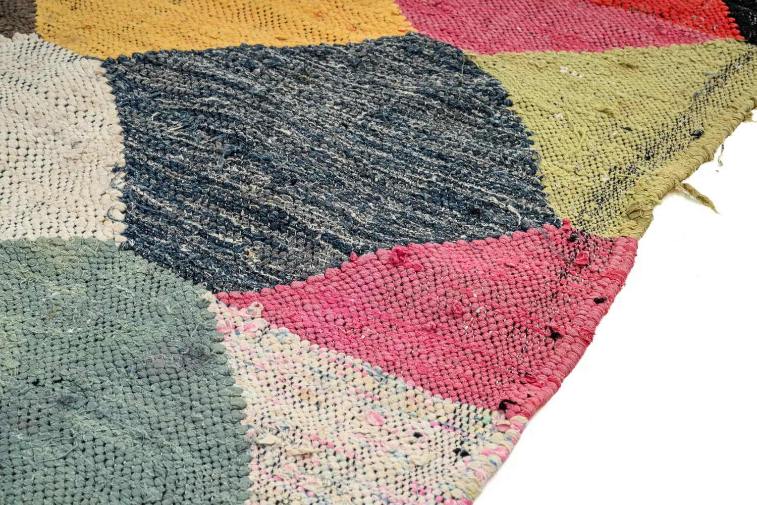 Tapis berbère marocain Boucherouite 145 x 300 cm