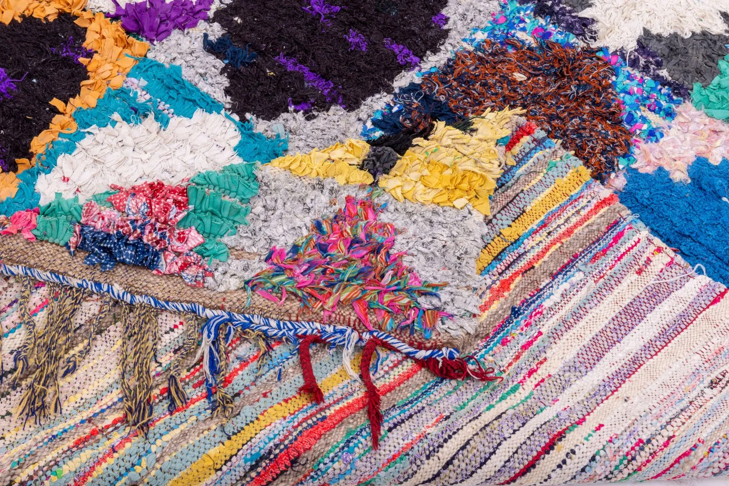 Tapis Marocain Berbère Boucherouite 210 x 130 cm