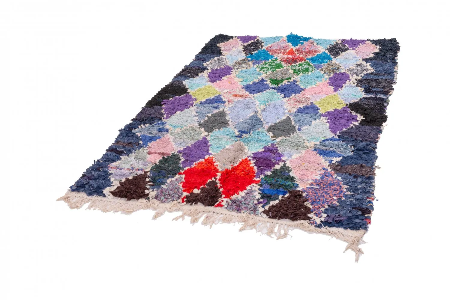 Tapis Marocain Berbère Boucherouite 215 x 135 cm