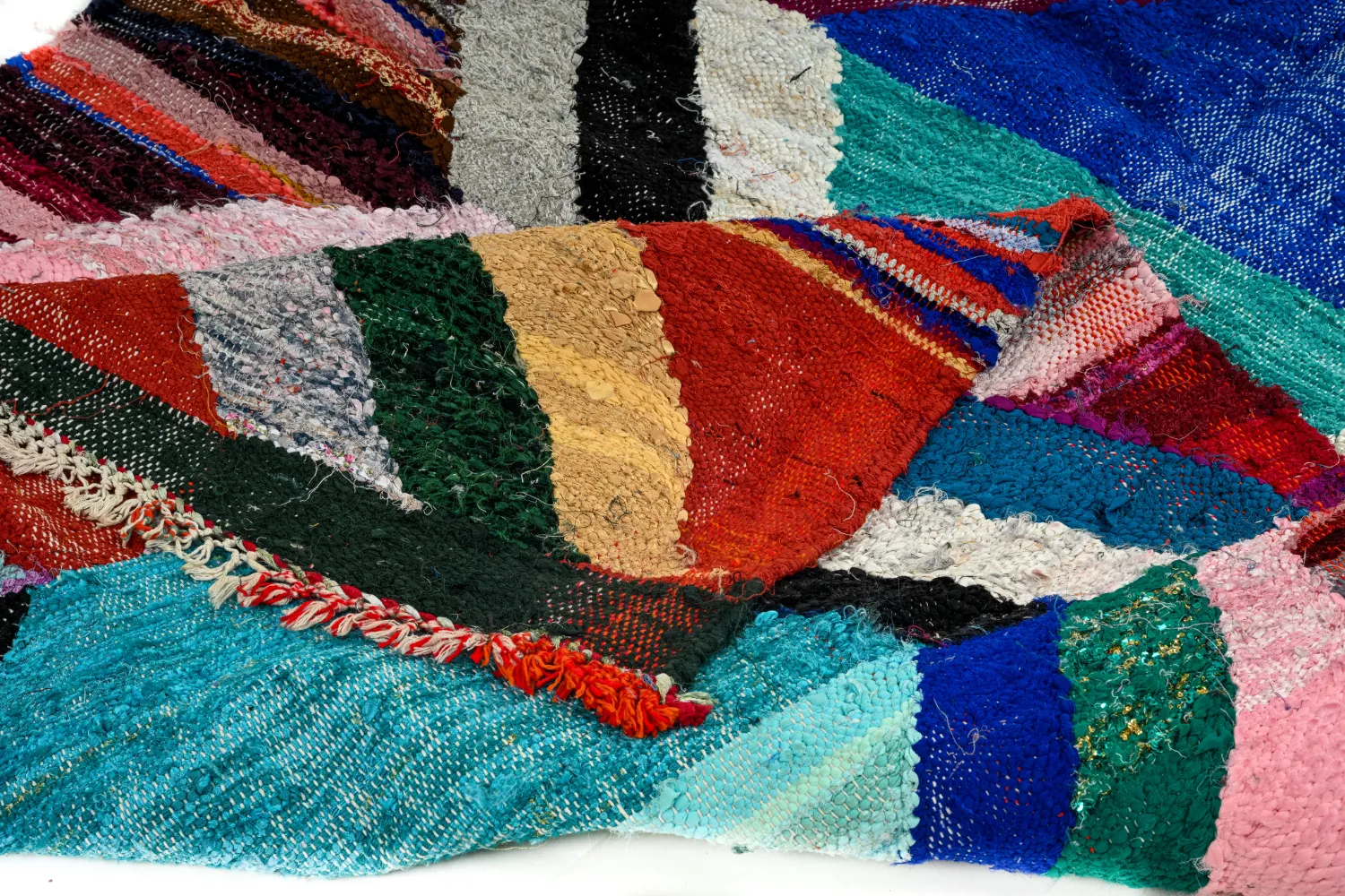 Tapis berbère marocain Boucherouite 135 x 275 cm