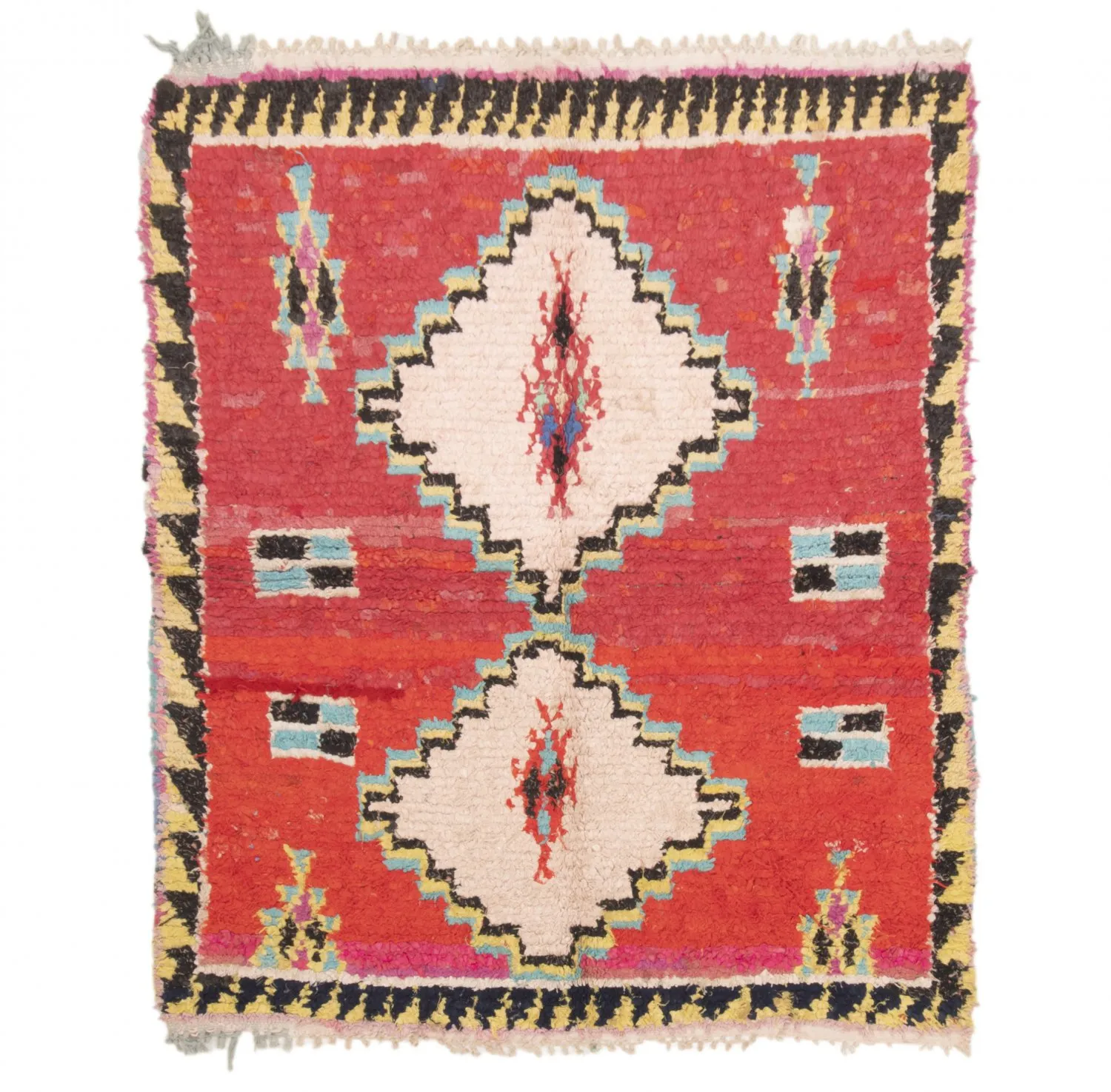 Tapis Marocain Berbère Boucherouite 145 x 115 cm