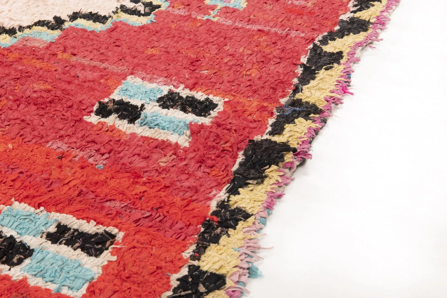 Tapis Marocain Berbère Boucherouite 145 x 115 cm