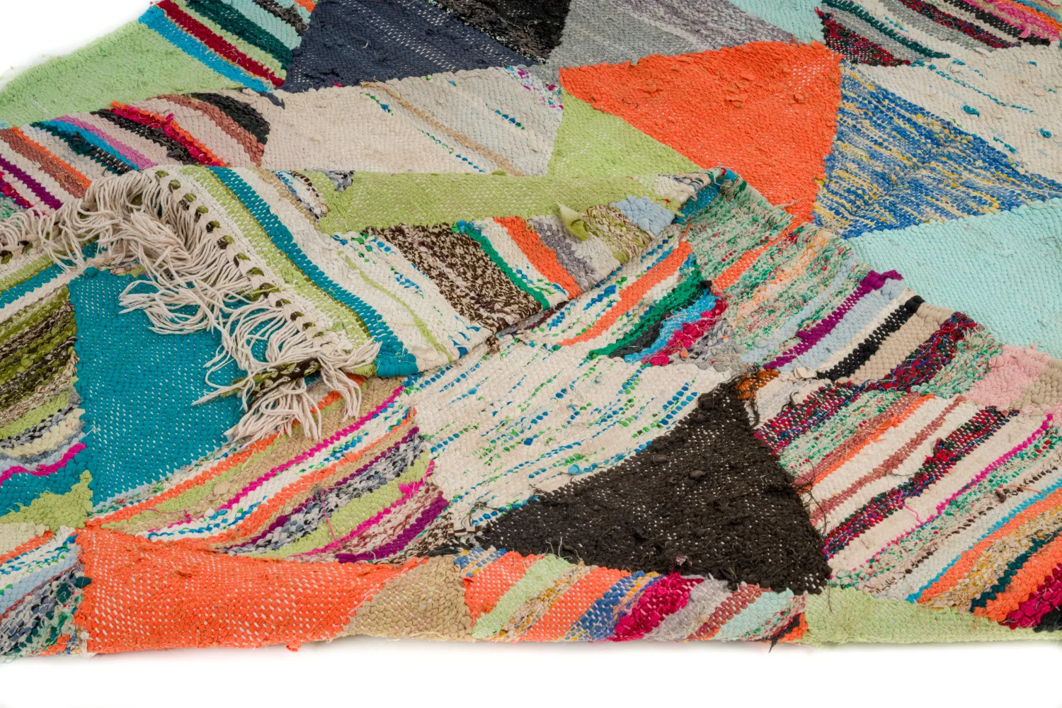 Tapis berbère marocain Boucherouite 140 x 250 cm