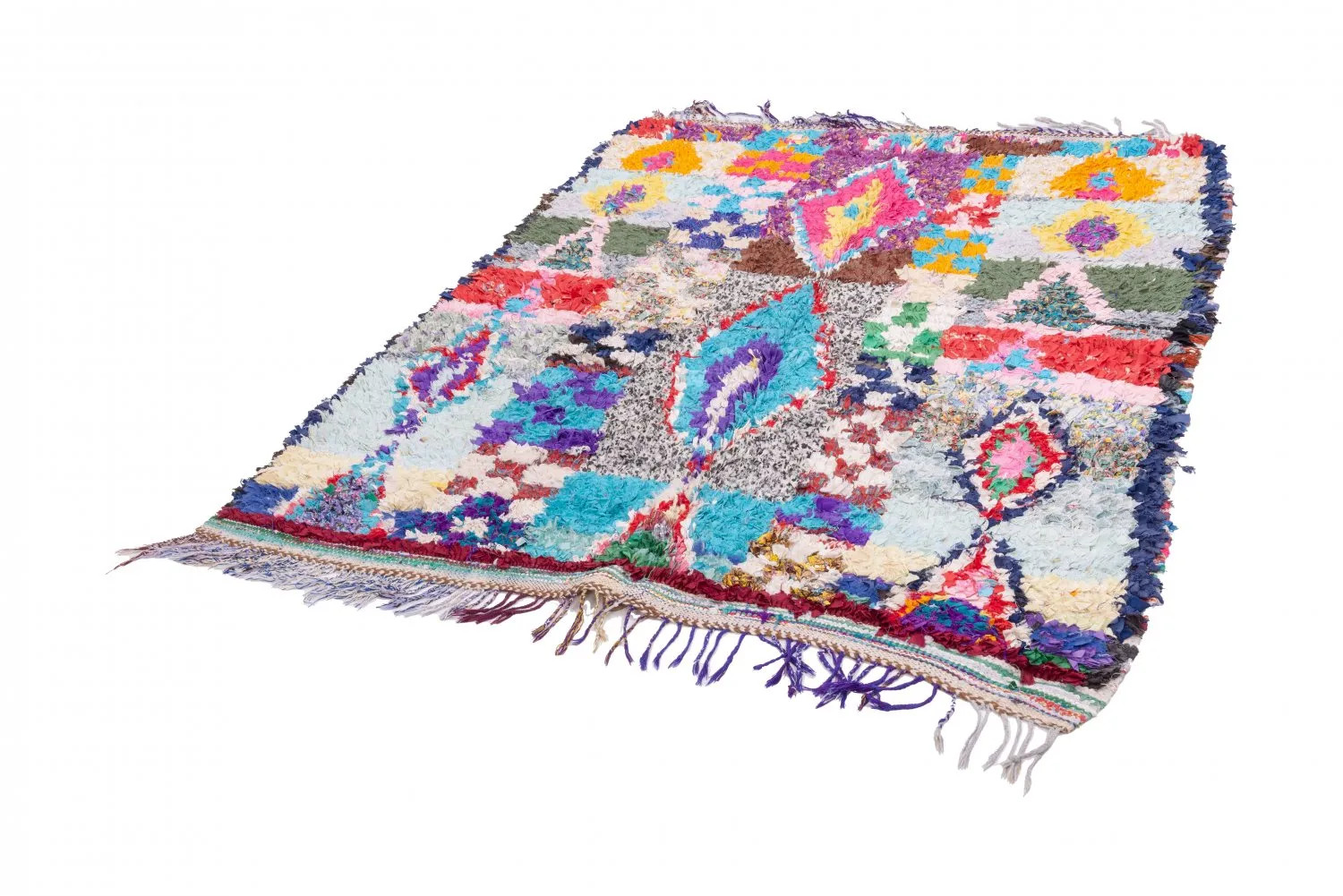 Tapis Marocain Berbère Boucherouite 195 x 150 cm