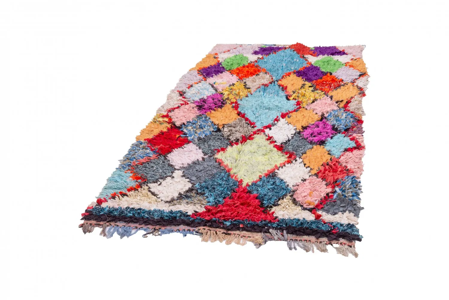 Tapis Marocain Berbère Boucherouite 215 x 110 cm