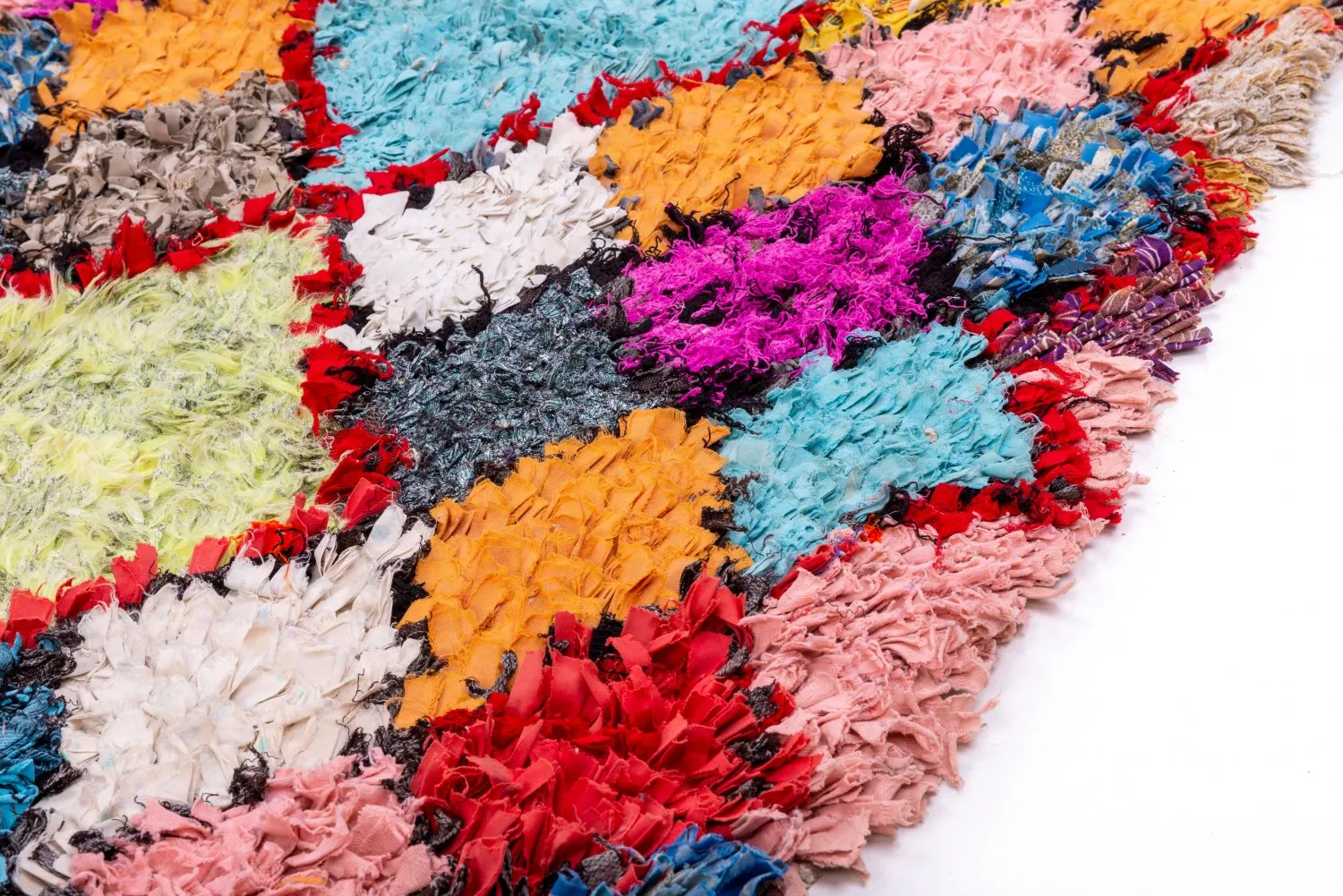 Tapis Marocain Berbère Boucherouite 215 x 110 cm