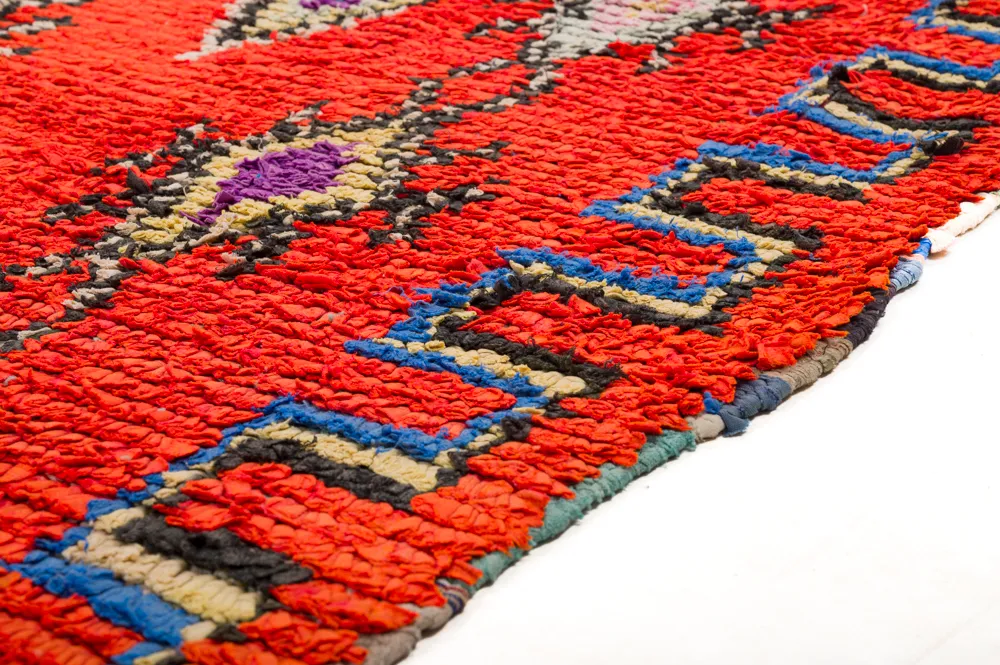 Tapis berbère marocain Boucherouite 285 x 135 cm