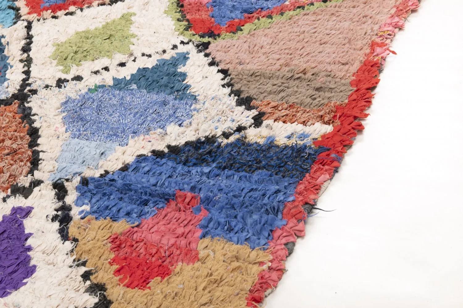 Tapis Marocain Berbère Boucherouite 195 x 165 cm