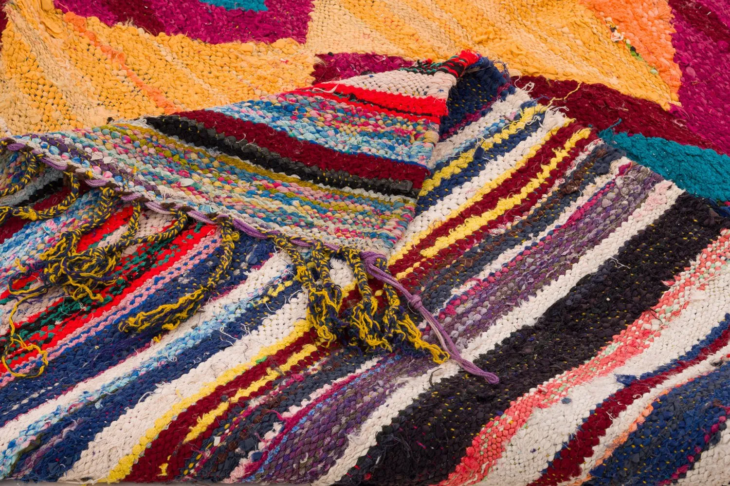 Tapis berbère marocain Boucherouite 150 x 285 cm