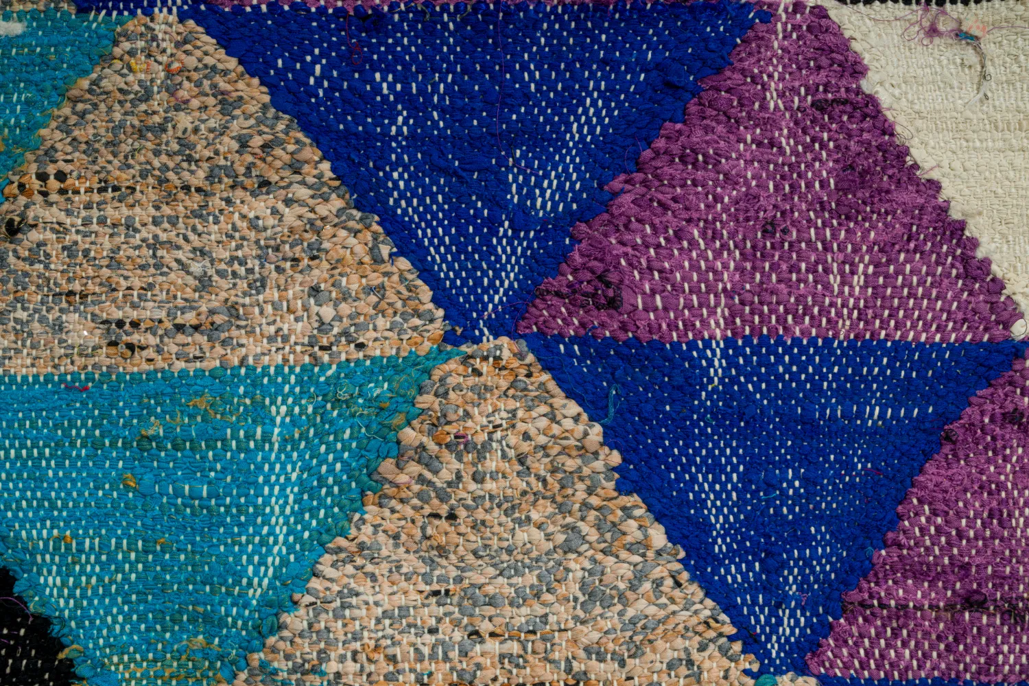 Tapis berbère marocain Boucherouite 130 x 250 cm