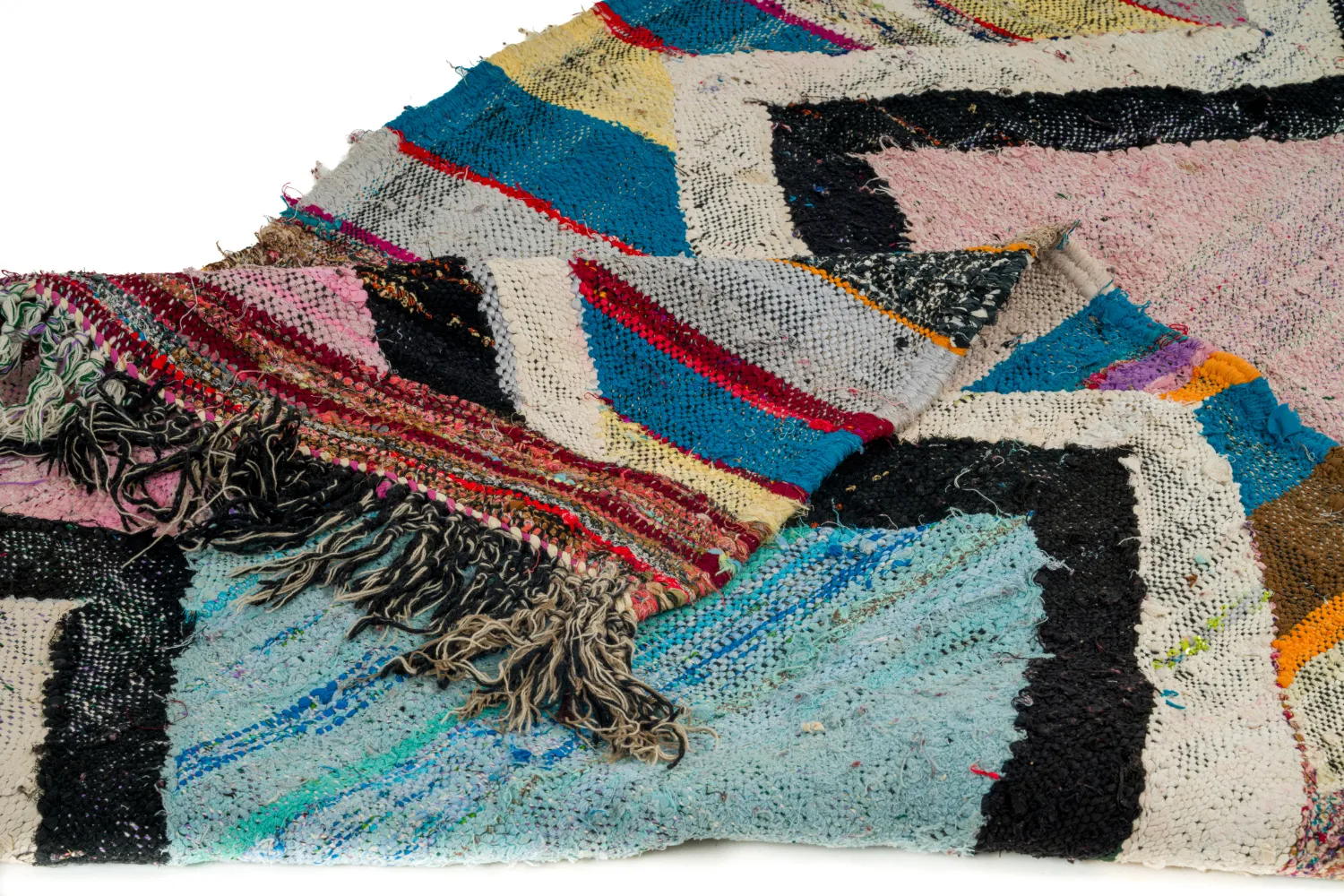 Tapis berbère marocain Boucherouite 120 x 275 cm