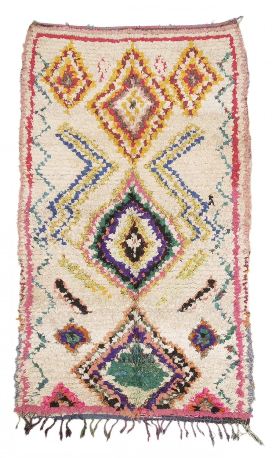 Tapis Marocain Berbère Boucherouite 210 x 125 cm