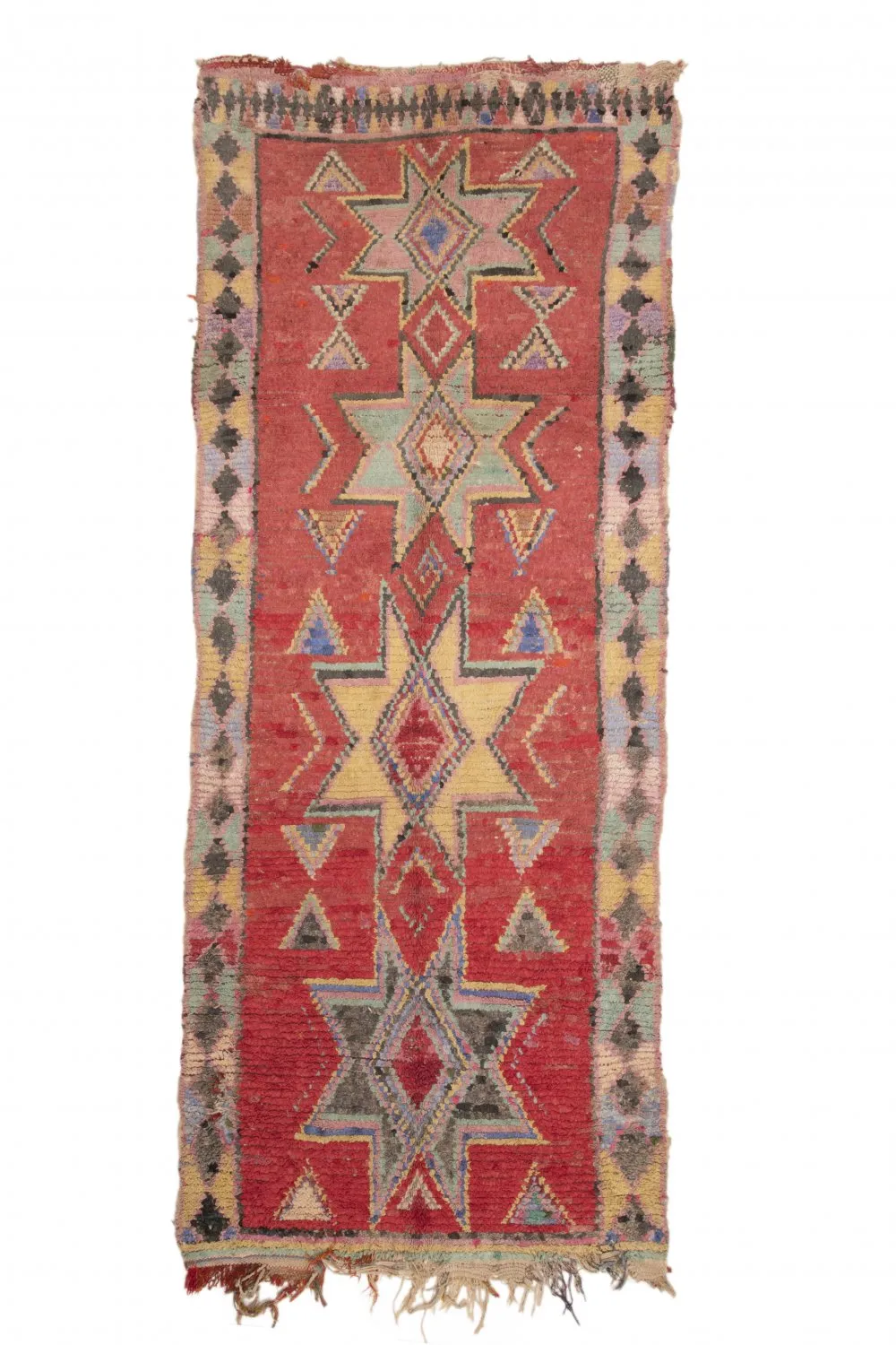 Tapis Marocain Berbère Boucherouite 300 x 120 cm