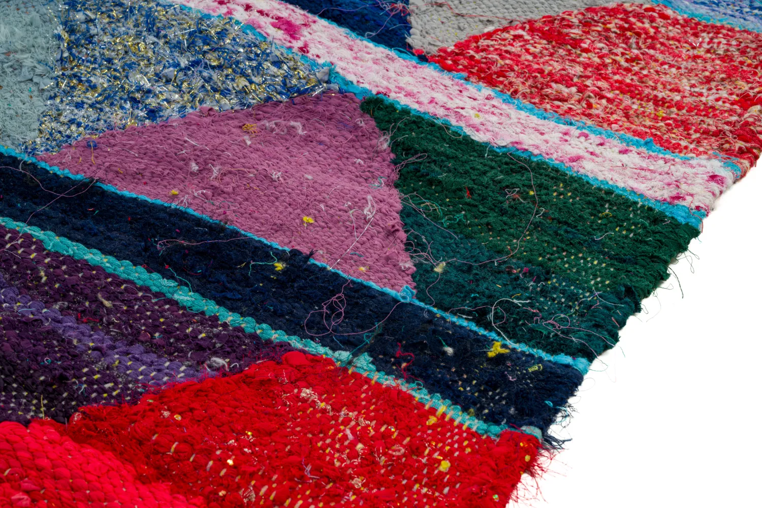 Tapis berbère marocain Boucherouite 135 x 265 cm