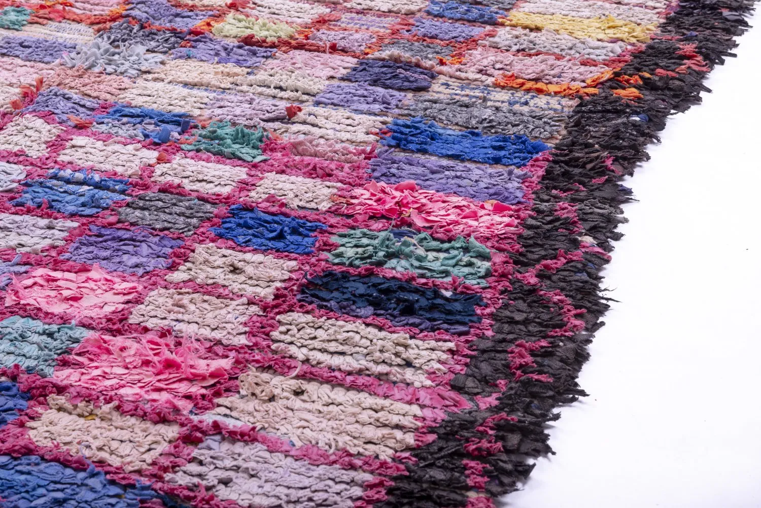 Tapis berbère marocain Boucherouite 290 x 150 cm