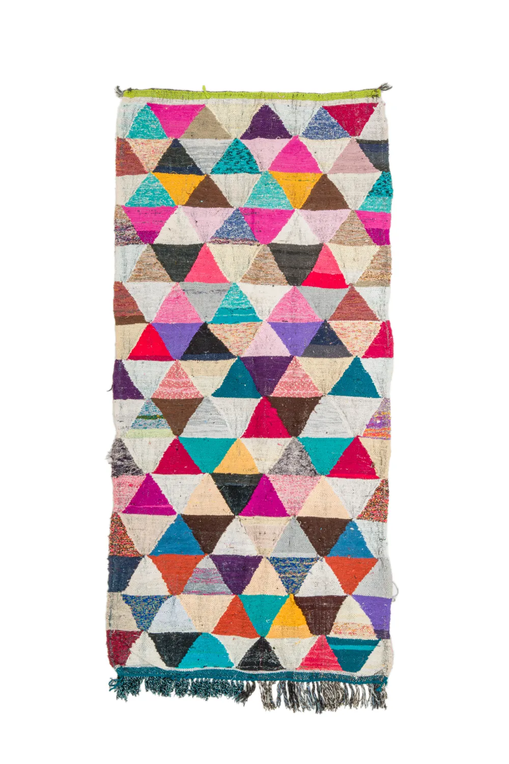 Tapis berbère marocain Boucherouite 130 x 280 cm
