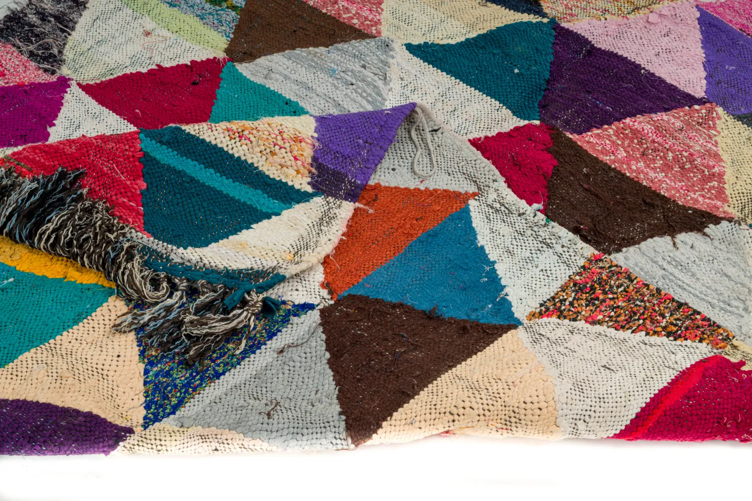 Tapis berbère marocain Boucherouite 130 x 280 cm