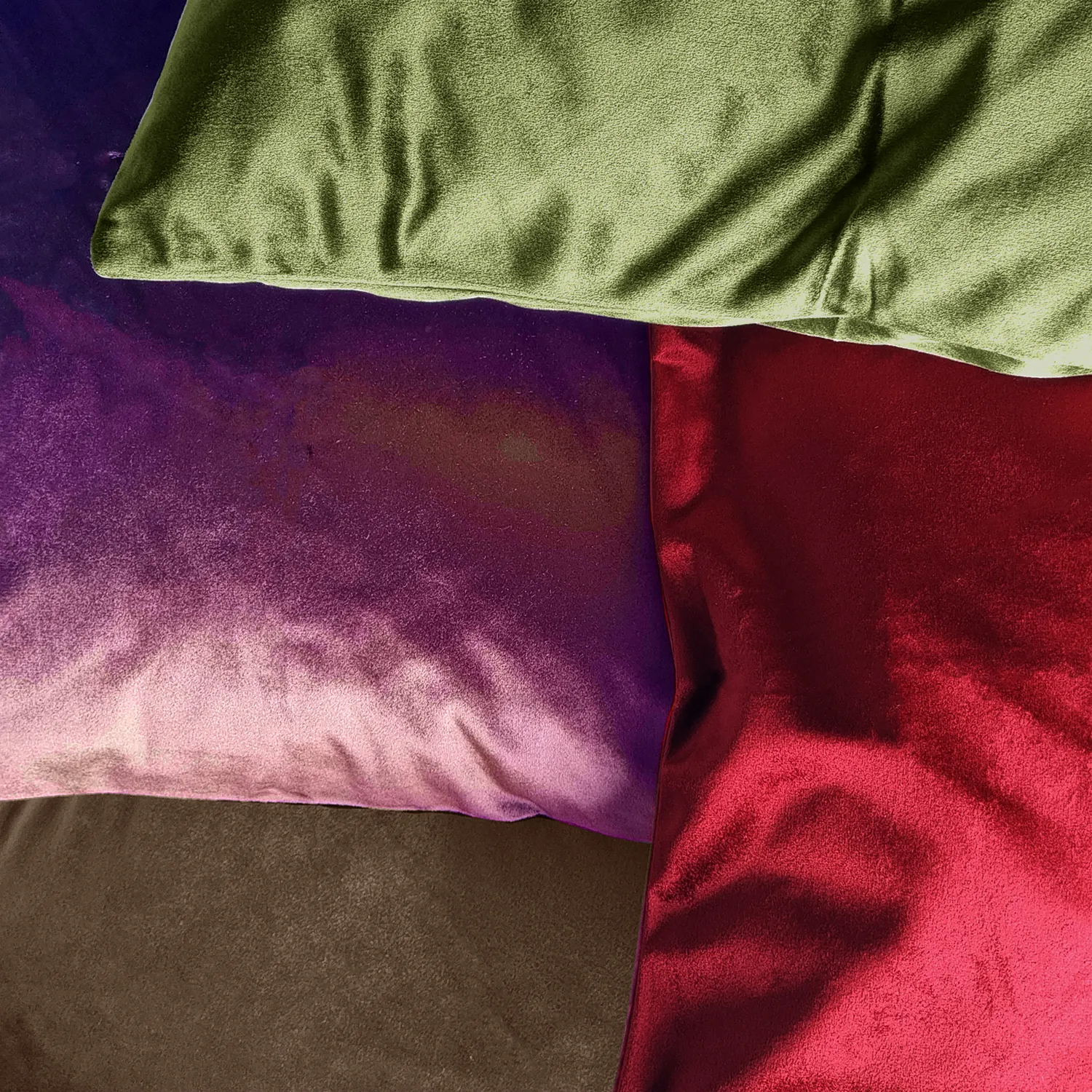 Housse de coussin Marlyn en velours (rouge)
