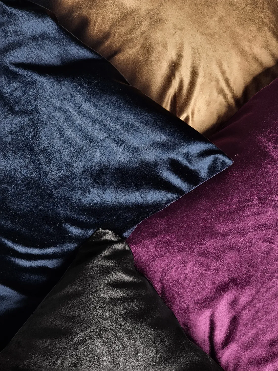 Housse de coussin Marlyn en velours (noir)