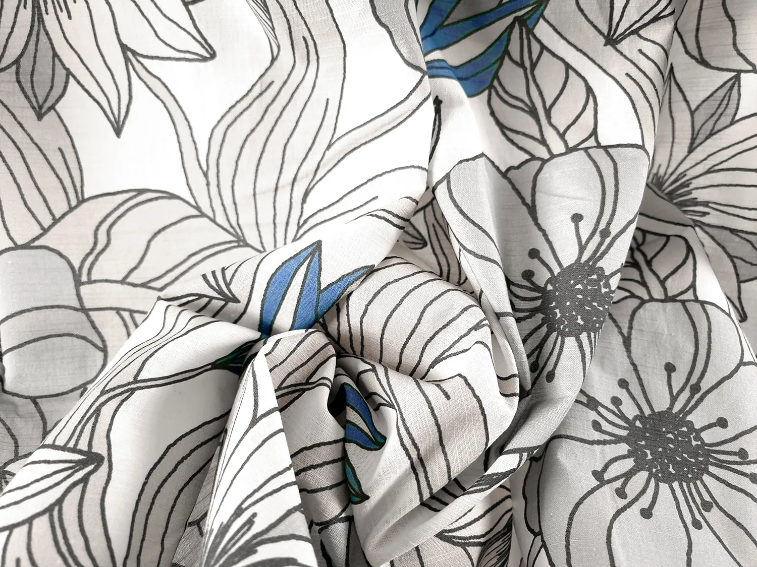 Rideaux - Rideau en coton Aurelia (bleu)