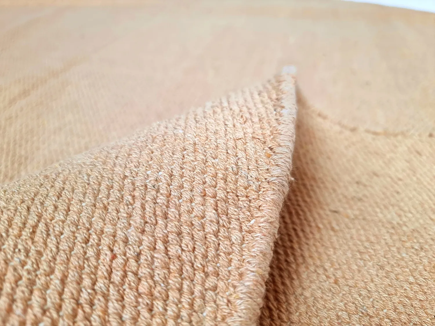 Tapis rond en coton - Billie (beige)