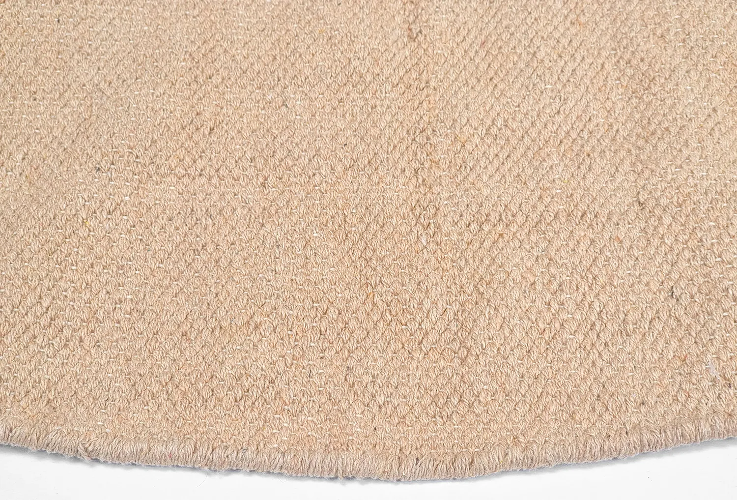 Tapis rond en coton - Billie (beige)