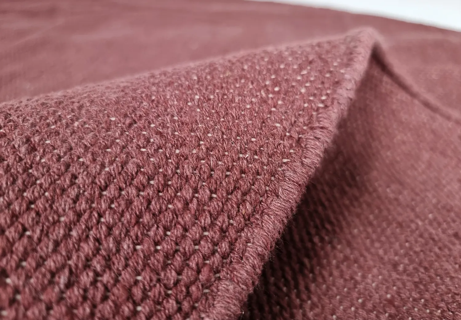 Tapis rond en coton - Billie (bordeaux)