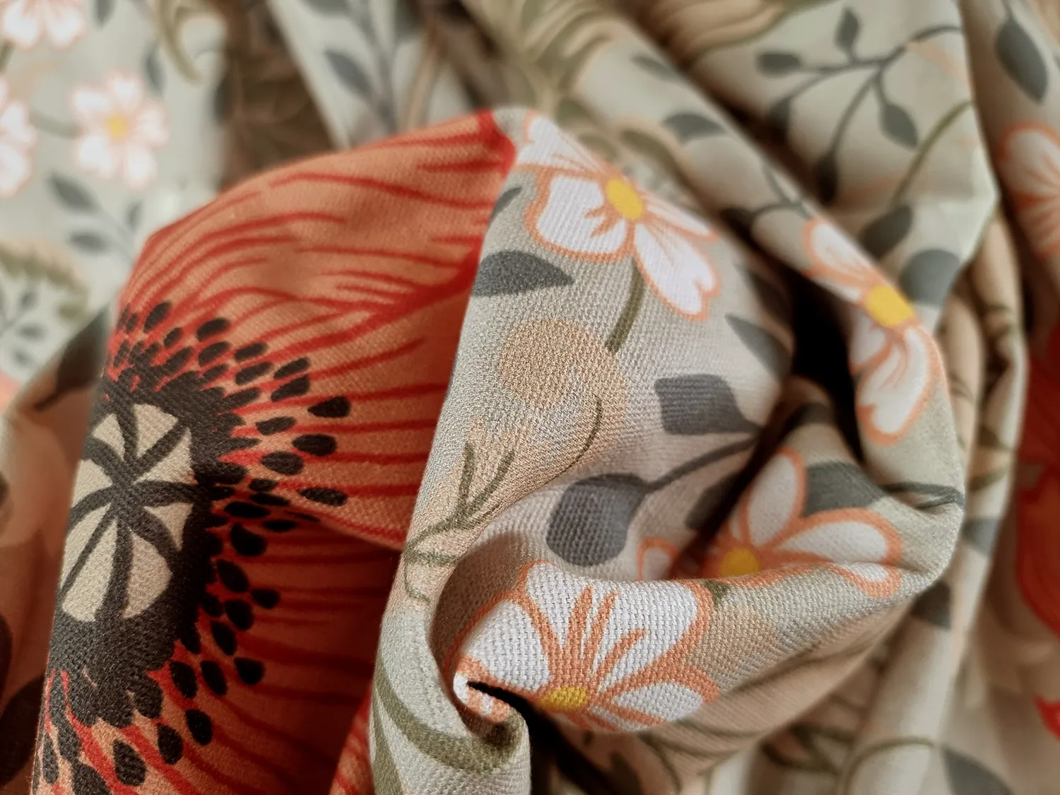 Rideau en coton - Poppy (beige)