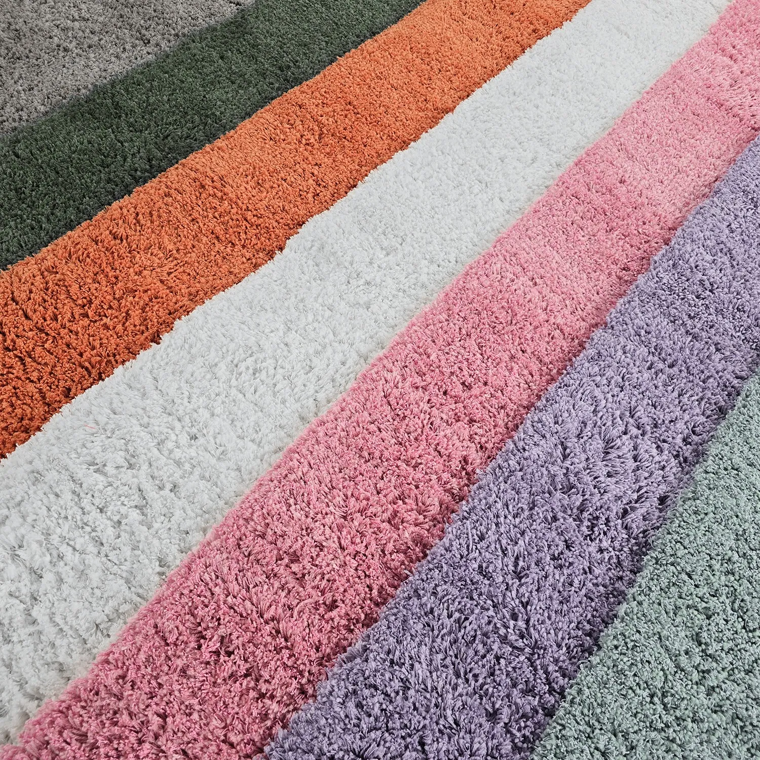 Tapis shaggy - Combarro Solid Cotton Shaggy (vert)