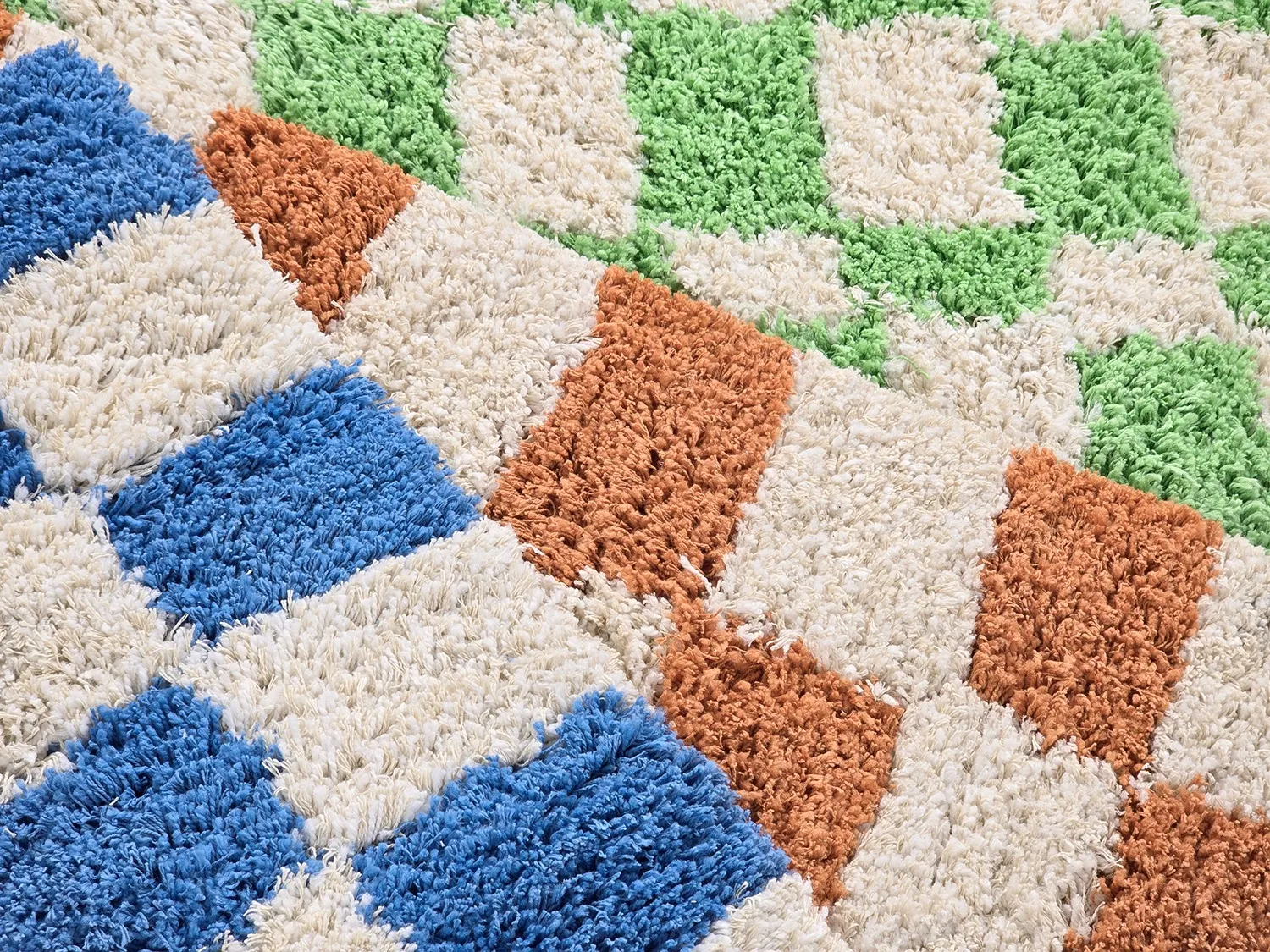 Tapis shaggy - Atrani Natural Cotton Shaggy (vert)