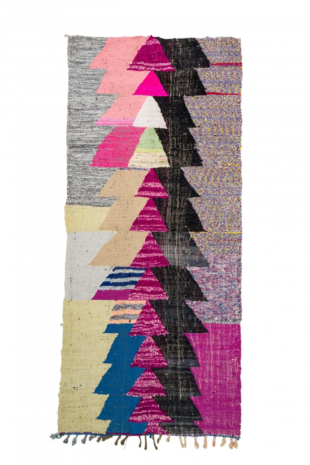 Tapis berbère marocain Boucherouite 125 x 290 cm