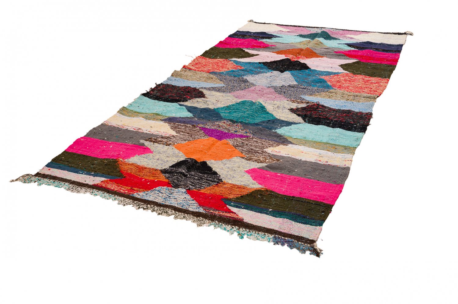 Tapis Marocain Berbère Boucherouite 120 x 275 cm