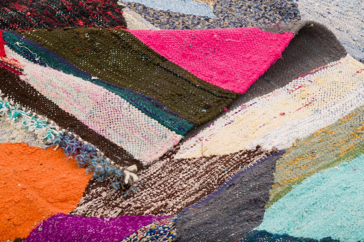 Tapis berbère marocain Boucherouite 145 x 295 cm