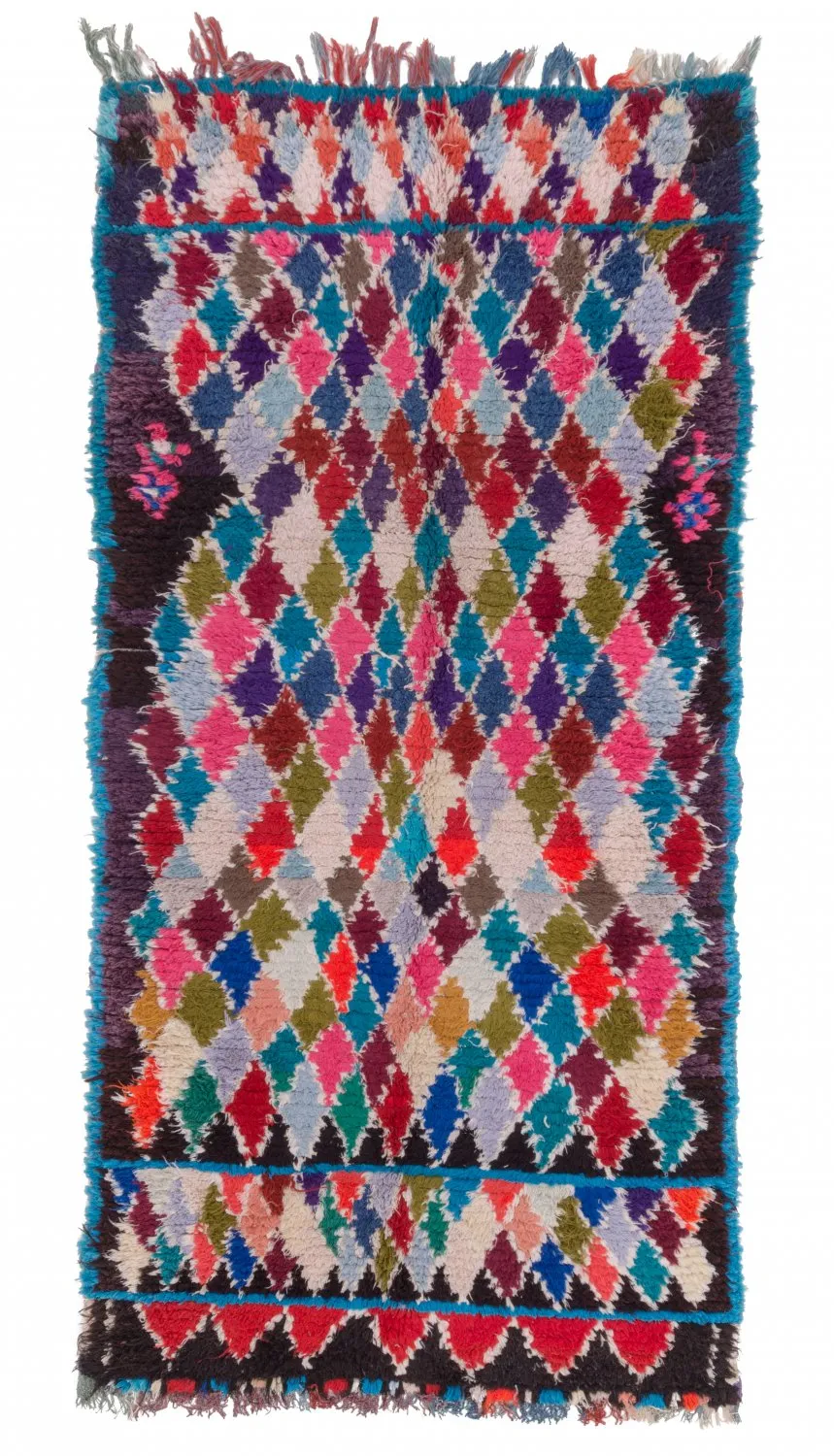 Tapis Marocain Berbère Boucherouite 225 x 105 cm