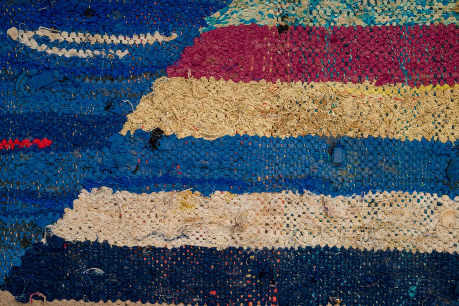 Tapis berbère marocain Boucherouite 135 x 230 cm