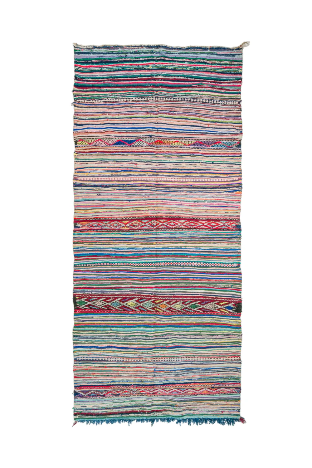 Tapis berbère marocain Boucherouite 150 x 340 cm