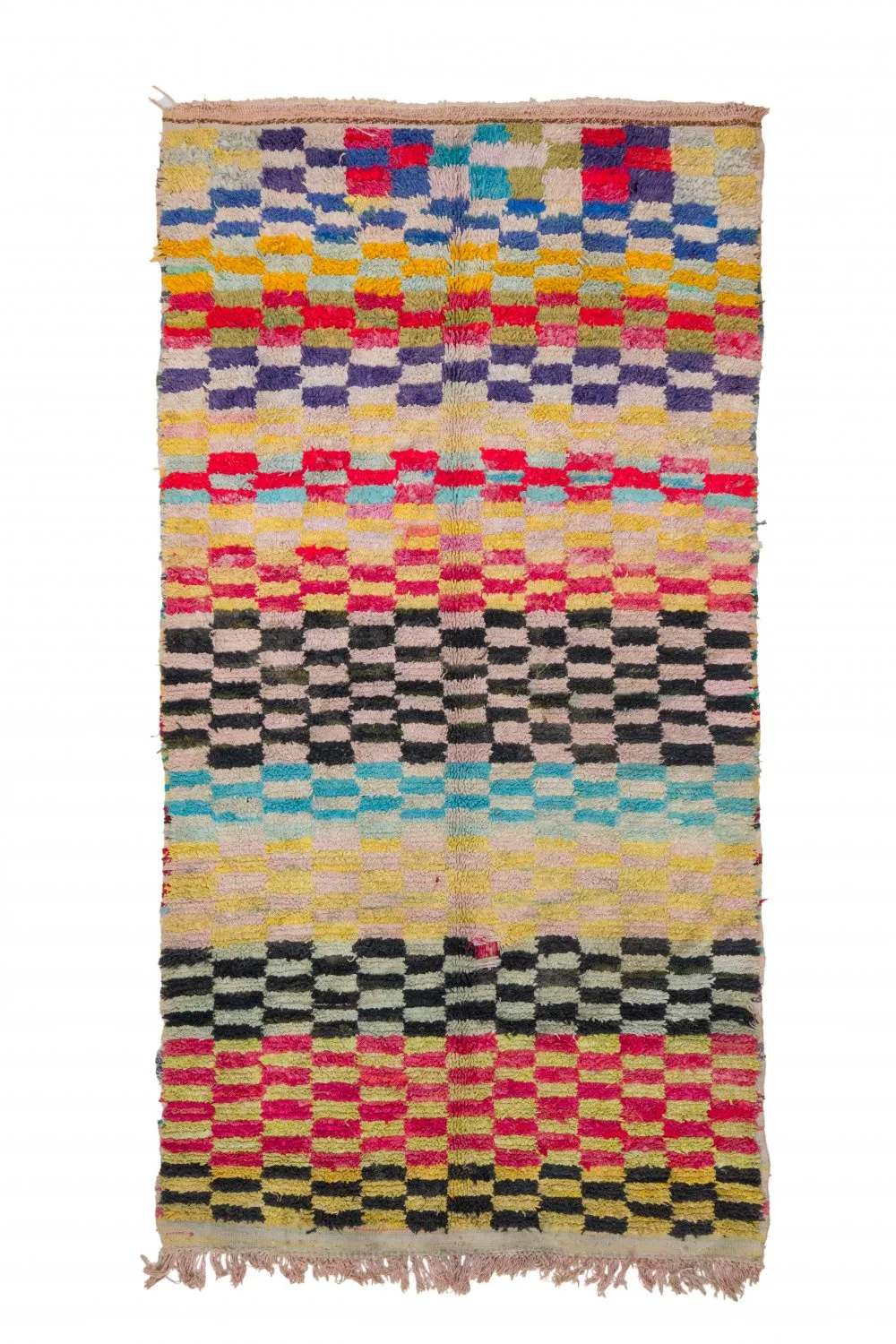Tapis berbère marocain Boucherouite 320 x 160 cm