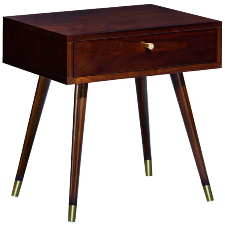 Table de chevet - Prime (noyer/laiton)