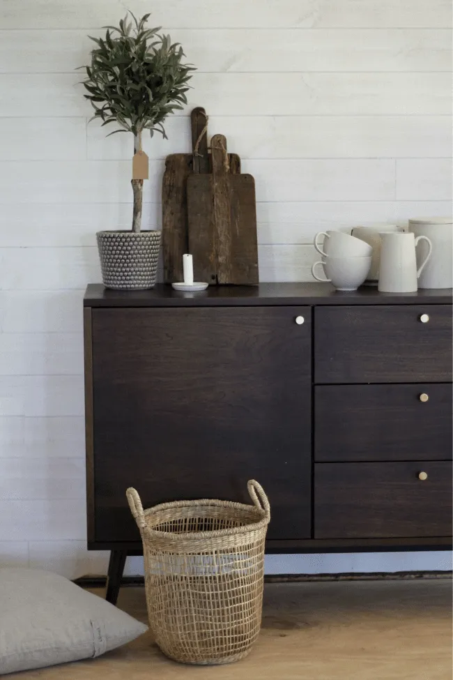 Meuble TV / Commode - Prime (noyer/laiton)