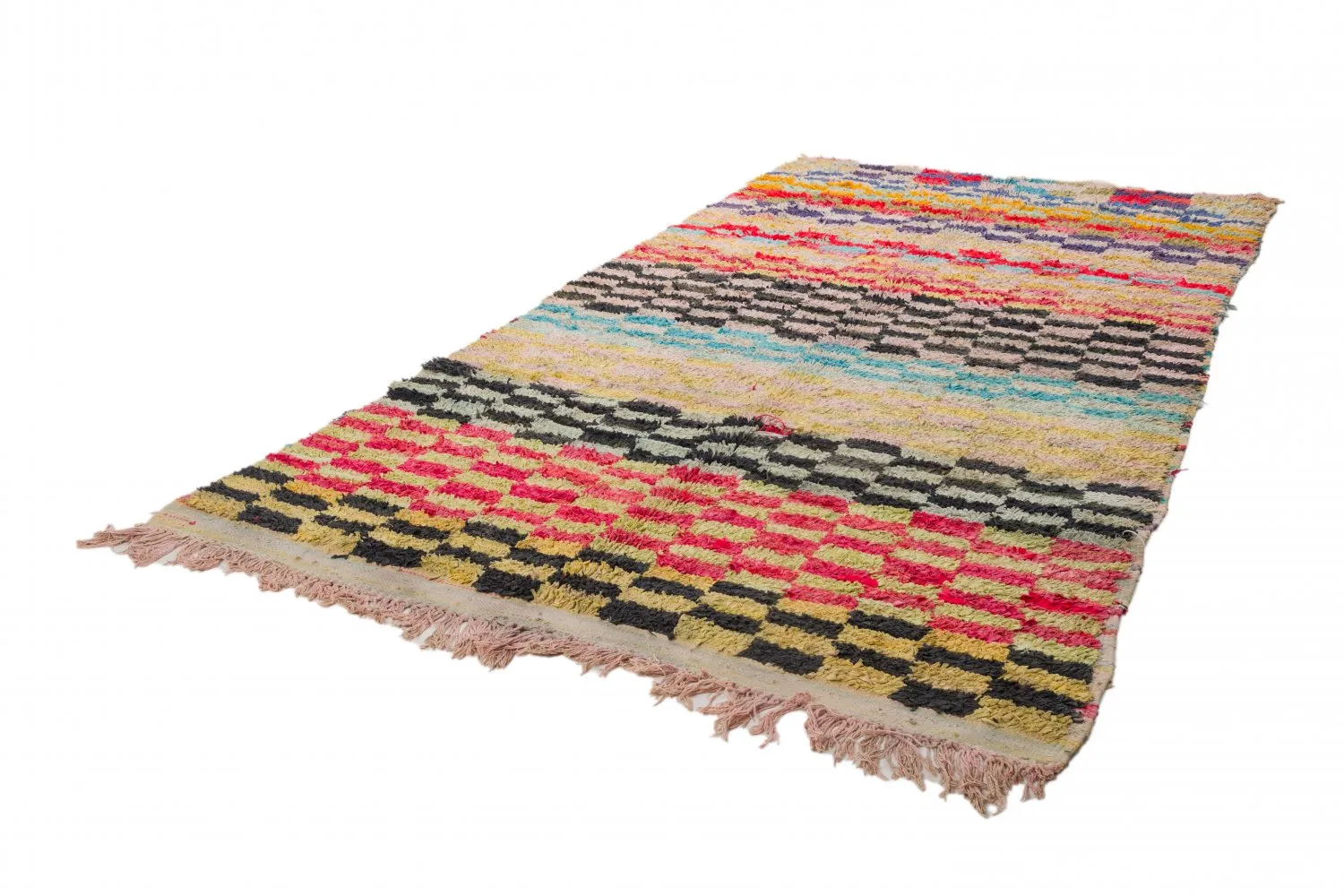 Tapis berbère marocain Boucherouite 320 x 160 cm