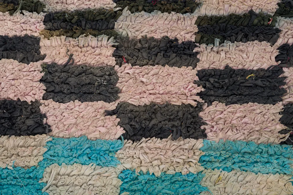Tapis berbère marocain Boucherouite 320 x 160 cm