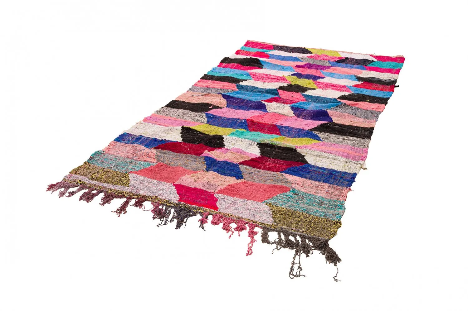 Tapis berbère marocain Boucherouite 150 x 305 cm