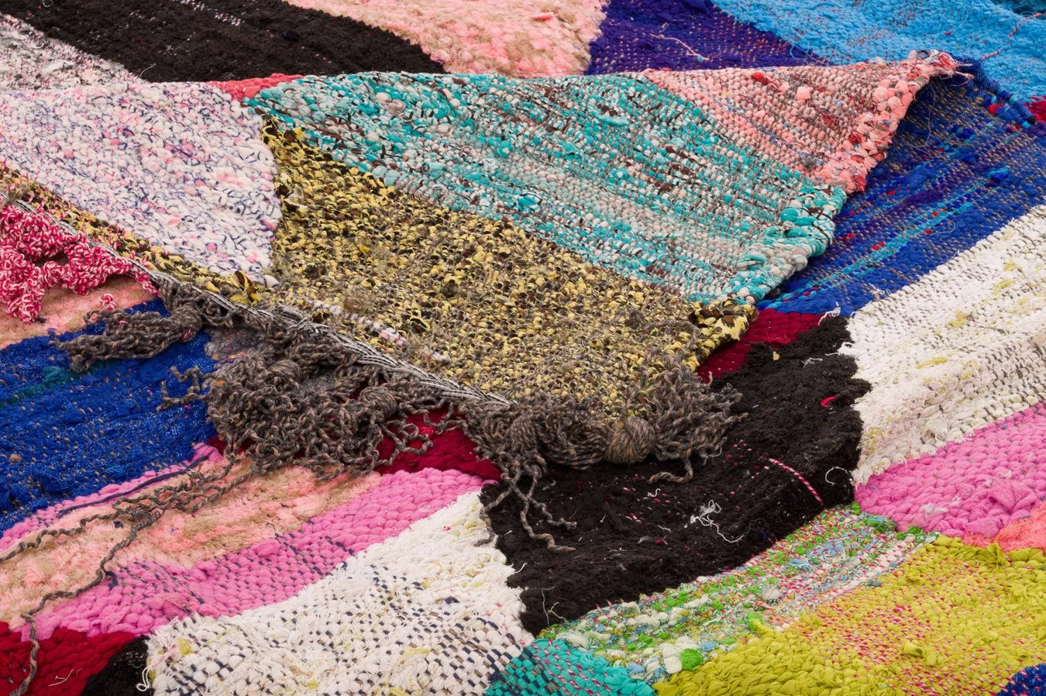 Tapis berbère marocain Boucherouite 150 x 305 cm