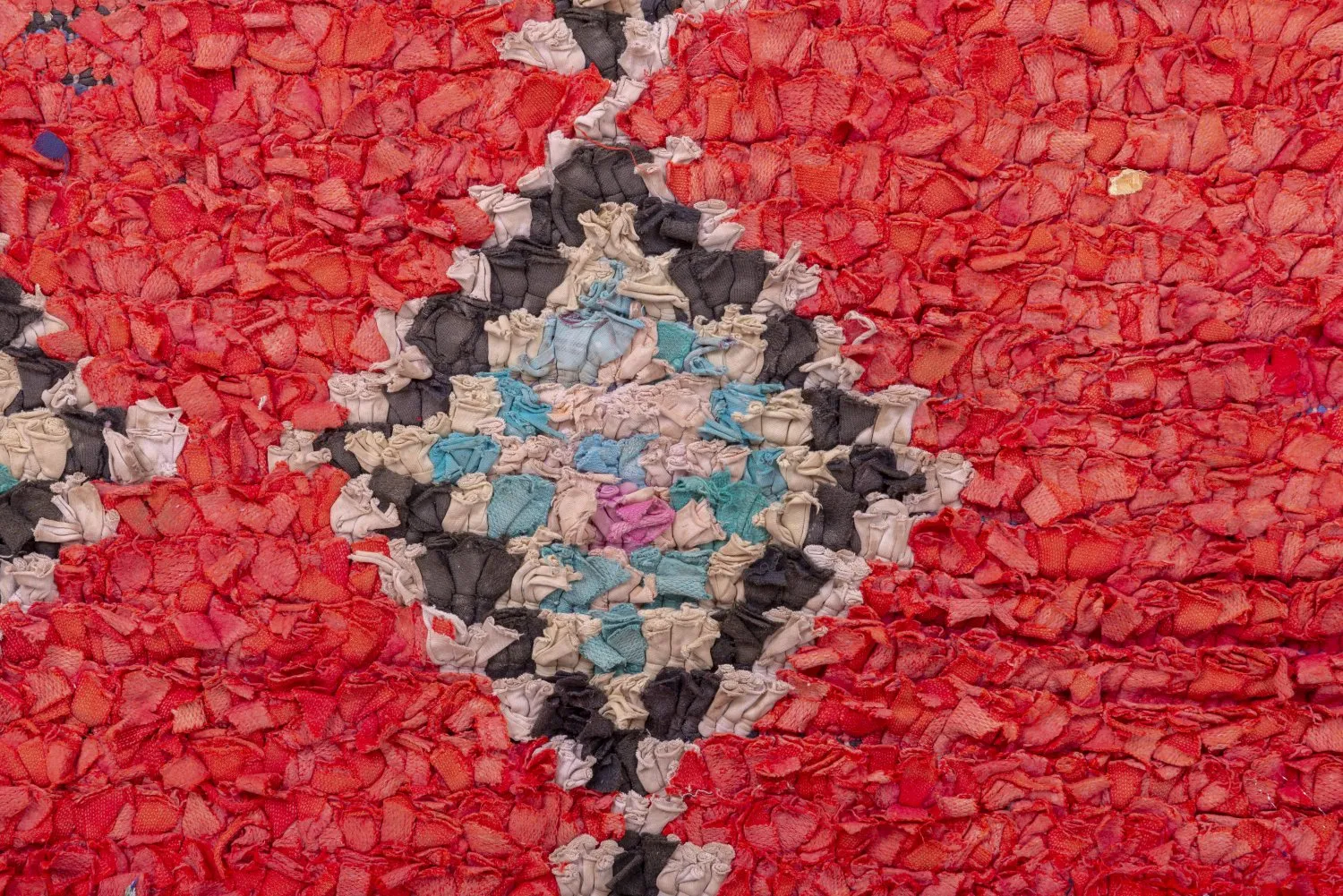 Tapis berbère marocain Boucherouite 285 x 170 cm
