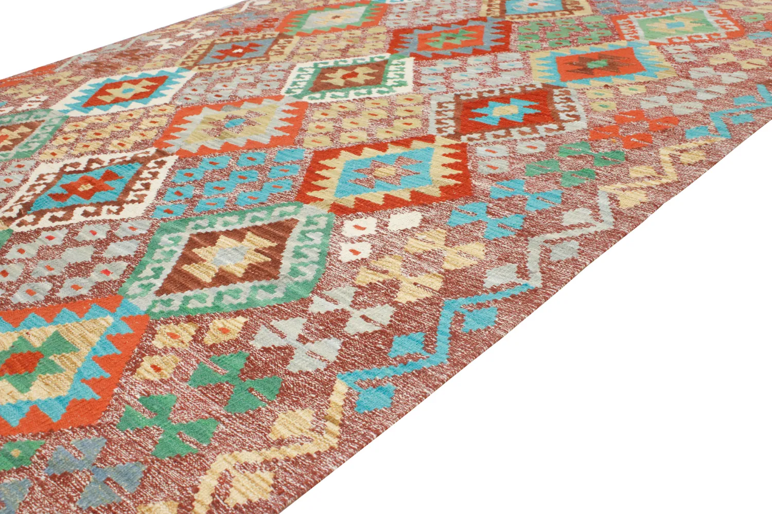 Tapis Oriental - Vegi Kelim Hand Woven - 174 x 241 cm